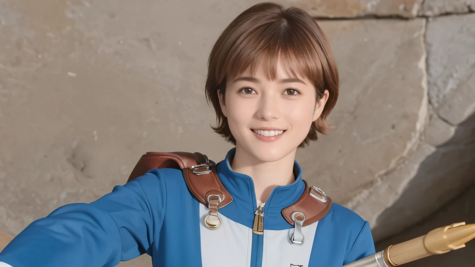 337 (20-year-old female, short hair), ( high image quality), (smile), ((Nausicaa's suit )), ( Nausicaa's view of the world)