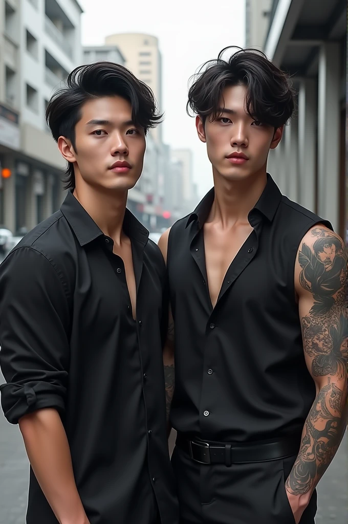 4 young handsome chinese guys,20-22 years old,super realistic, super detailed, human skin, mess curly hair, erotic police officers,Interpol,manly Police,perfect studio light, Handsome,musculous,strong sport body, lean muscles,big chest abs, hairy bodies,handcuff, sexy police uniforms(Fine eye 1:3),Black eyes,full bodyesbian, full body tattoo, tattoo chest, tattoo hands, tattoo arms, tattoo back, muscles, Inspired by Bian Shoumin, Inspired by Xiao Yuncong, yihao ren, yanjun cheng, jinyiwei, inspired by Huang Gongwang, xintong chen, naked body, big chest abs, bare butts, nice juicy butts, long big dick masturbate , correct dick shape, sexy wet white thong, nice shape bulge, open legs, luxury super car show room background,
