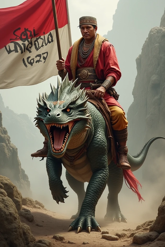 A picture of Guan Yu riding alone on a tricycle, surrounded by white dragons in the sky<lora:XYå 大:0.8>
