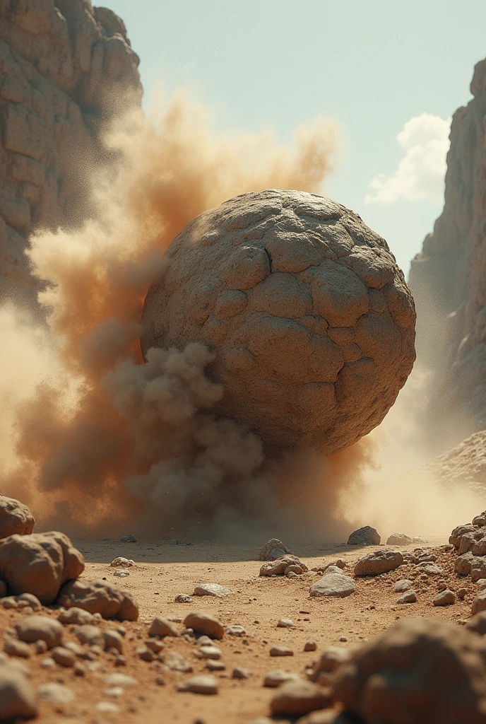 dismantling of ornamental rocks by explosion