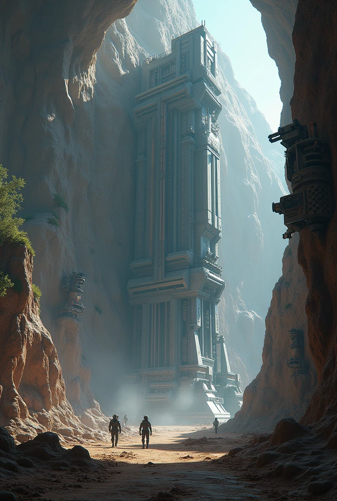 Frazetta teleportation tower device station on giger super ship.Photorealistic detailed CGI cinematic quality image. Halo military pilots and flight crew. Alien military command giant interstellar battleship operations and weapons production facilities hangar 7777777221,700,000ft wide and 777777722200,000ft highDeep underground on Alien Frontiers home planet Edgar Rice Burroughs, John Carter is a sci-fi romp two modern alien astronauts a large e station with a large machine inside, concept art sparth, light and e, hard surface concept art, hard surface model, hard surface modeling Frazetta teleportation tower device station on giger super ship.Photorealistic detailed CGI cinematic quality image. Halo military pilots and flight crew. Alien military command giant interstellar battleship operations and weapons production facilities hangar 7777777221,700,000ft wide and 777777722200,000ft highDeep underground on Alien Frontiers home plan