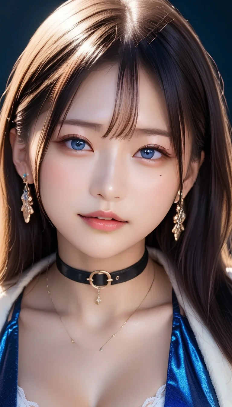 (Highest quality detail)、Realistic、8k Ultra HD、High resolution、(One Woman),(Fatal Beauty,attractive) ,(Mysterious charm:1.1),(Big Breasts、Attractive silhouette),Ultra-detailed、High quality textures、Intricate details、Highly detailed CG、High quality shadows、Beautiful and delicate face、Beautiful and delicate eyes、Written boundary depth、Ray Tracing、20th Generation、Cute K-Pop Girls、(The Face of Ulzan in Korea)、Thin face、(URZAN-6500-v1.1:0.6)、PurerosFace_v1、Glowing Eyes、Perfect body、 Viewer Display、(Highest quality detail:1.2)、8k Ultra HD、Close-up of a woman, Realistic rendering, attractive, Real Girls, Gurwitz, role play, Realistic 3D style, 8K Portrait Rendering,(truth,truth:1.4),(Sparkling eyes girl:1.2)、cheek、Glossy Lips、Best image quality, 8k Ultra HD Full Color RAW Photos, Fujifilm(Medium format), hasselblad, Carl Zeiss, Incredible dynamic range photography(utility_art:Smooth-768:1.1),High resolution, High pixel count, Clear details, Clear images, Natural color reproduction, Noise Reduction, High fidelity, quality, Software Improvements, Upscaling, Optimized Algorithms, Professional-level retouching, 強力なスーパーevil femaleがクローズアップでポーズをとる, Black Goddess 、(Expose your shoulders), Flowing purple hair, View your audience, Highly detailed face, Blue smoke swirling around her, Love evil things, Captivating blue eyes, Dark fantasy, Esoteric arachnids lady, Spider Queen, Esoteric arachnids, Combat Stance, Sharp fangs, nature, ((Complex metallic colors in the foreground)), (( Fluid Mechanics, The most beautiful smooth scale face makeup, Smirking expression)) 、Dark blood, Onyxia、Beautiful young witch, purple hair, dark purple lips, evil, evil female, smile, Black Prom Dress, She is coming to you, Bright Blue Eyes, Surrounded by swirling pink smoke, Blood Chain, Behemoth Bones, Snake-like tentacles, Cruel Teeth, Expressions of madness, Oppressive Dungeon、 Grotesque shadows dance, The creature whispers, Stifling atmosphere, Vision problems, Visible Madness. Blade, A flash of evil intent shines, reflect (Light) Beyond the Darkness,