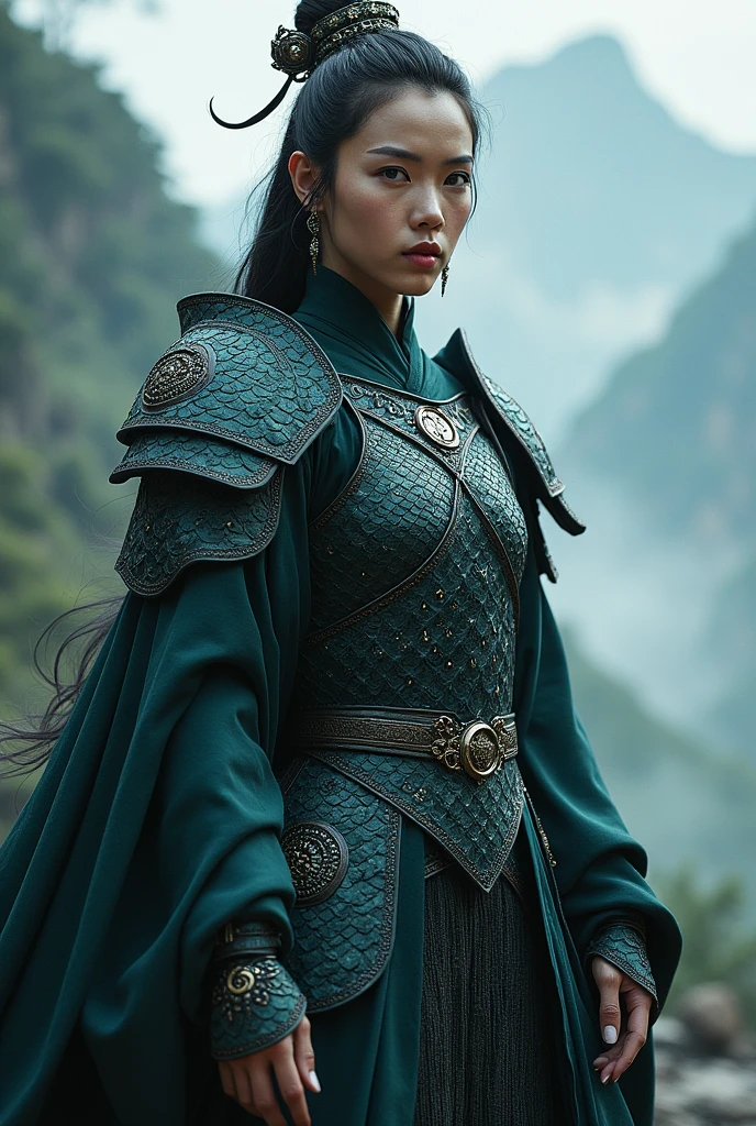 dark fantasy,mulan long hair, live action,actress Mirei Kiritani,