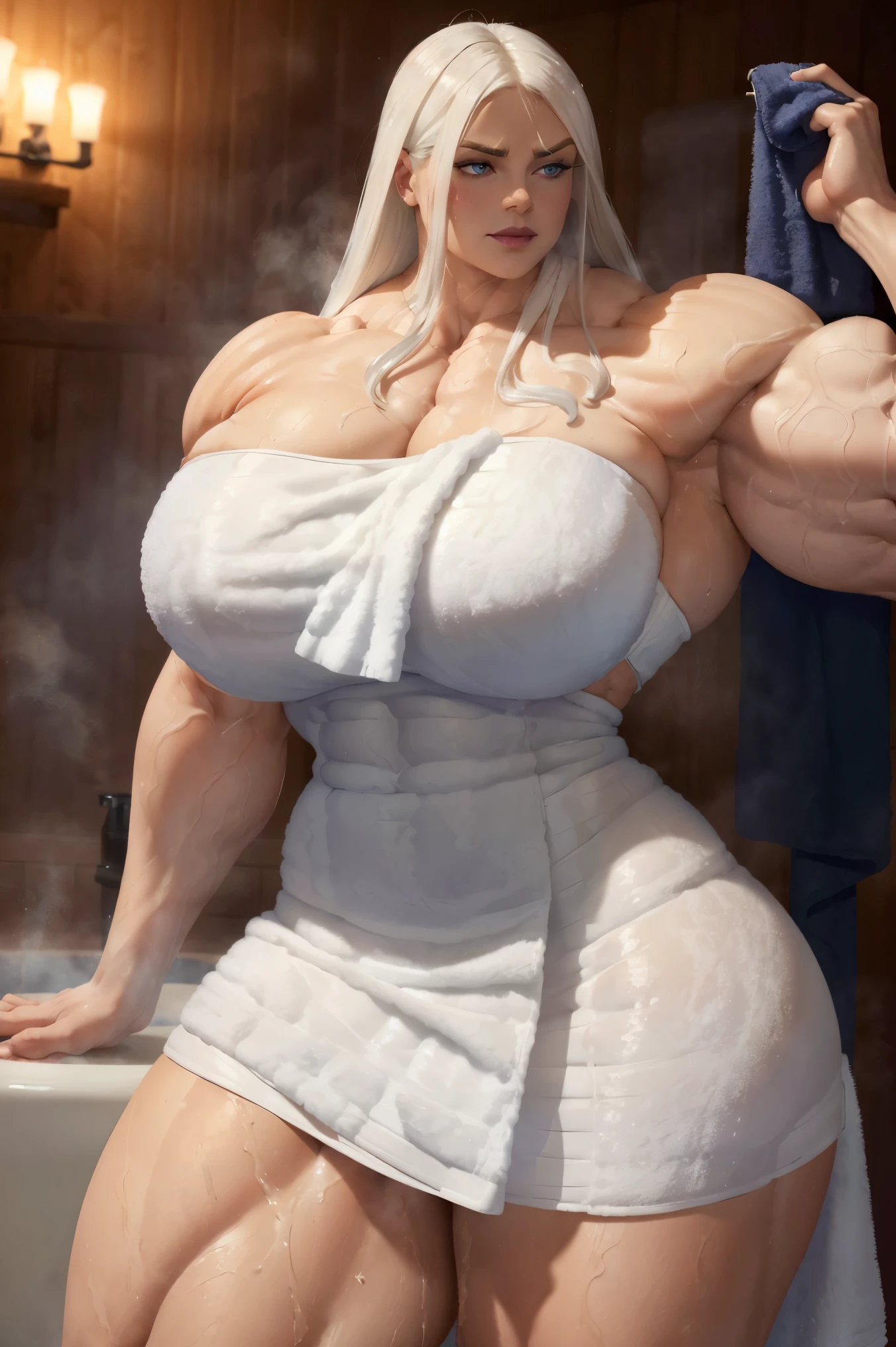 (masterpiece:1.2), (best qualit:1.2), (high resolution:1.2), elsa of arendelle, blue ice dress, single braid, (looking at viewer:1.1), mountain, snow, ice, ,Breasts are about to explode out of her clothes, ((hyper muscular:1.7 )) , ((big breasts:1.9)),(strong) , ((muscular)) ((Torn shirt))(bulky:1.2) giantess (Very tall) (very large breasts) 