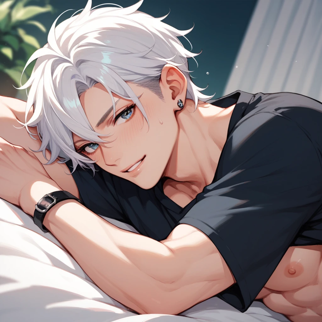 white haired boy