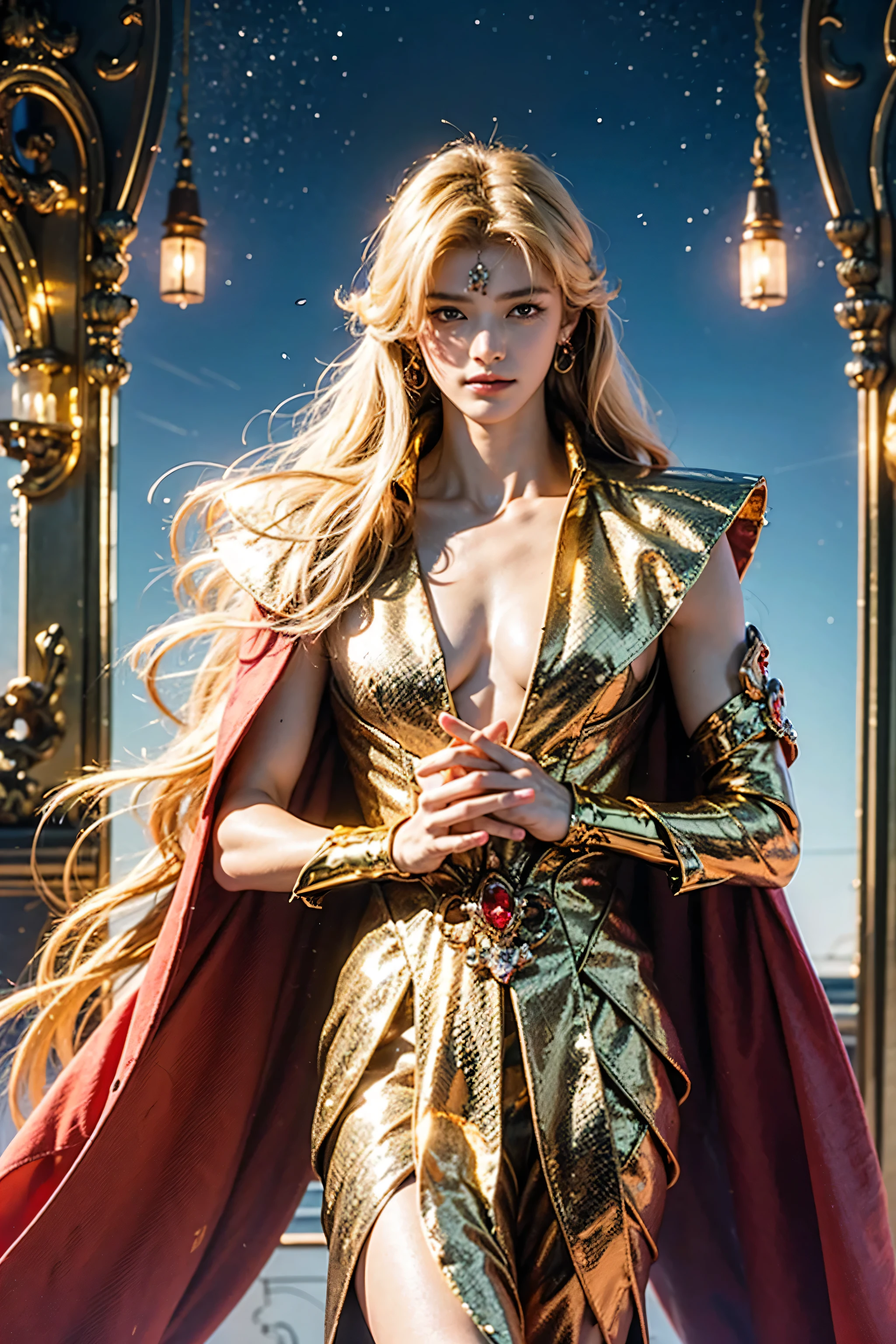 Professional high-quality photo , 4K resolution, Charming girl ,(( with your shoulders exposed, exposes abdomen, shows thighs,Showing collarbone, to show off her cleavage)), She stands in the center of an enchanted forest, Every element is perfectly presented .Sunlight on the leaves, gently illuminates the girl's face , and highlights every delicate and charming expression