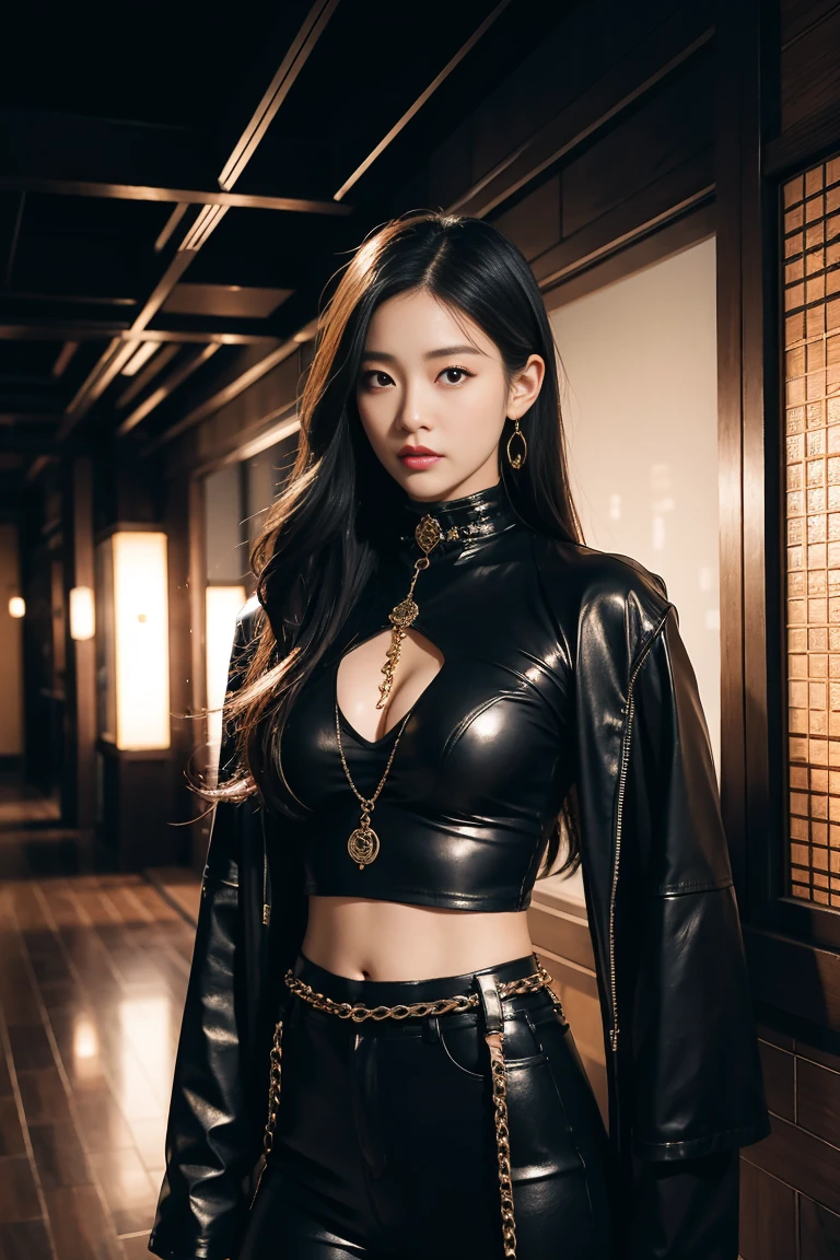 At sunset,(masterpiece, best quality:1.2), Cowboy shooting, ((Original Photography、real、Practical:1.3))Solitary, 1 Girl, Nightclub, nervous, looking at the audience, Long curly hair, Ballet skirt,Cleavage, Long sleeve, Gloves