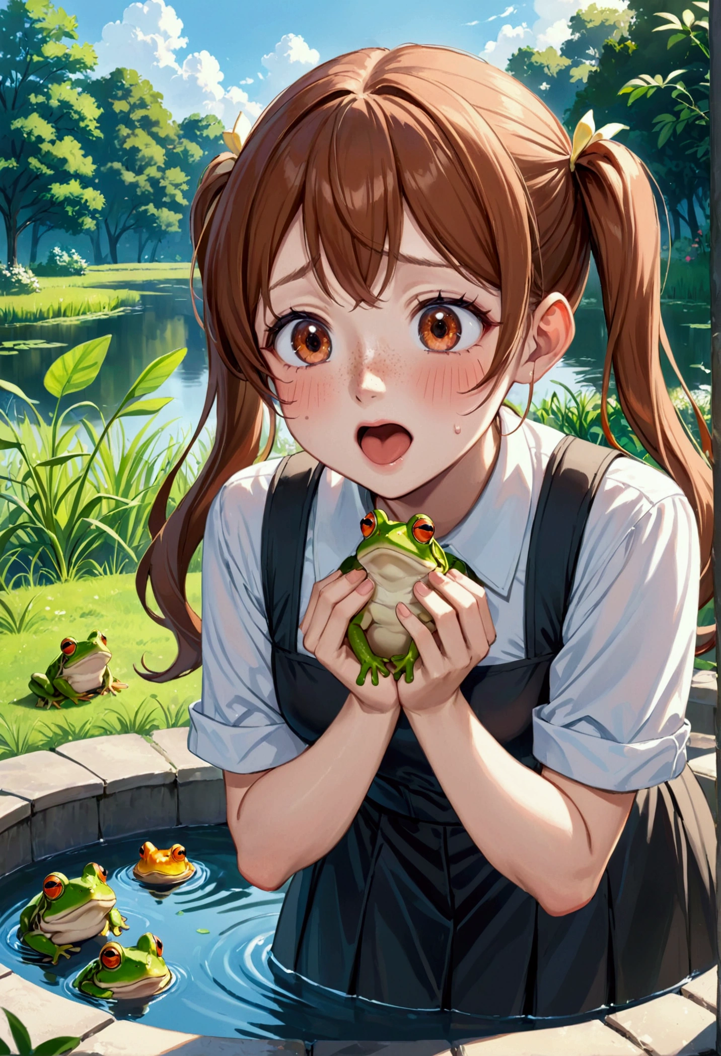 School job search、Spits out a giant green turtle from its mouth、school lunch、Girl、Girl、Short、Younger、Baby Face、flat chest、Dynamic Angle、masterpiece、best quality、ultra-detail、Light clothing、Lots of turtle disheeal、classmate、joy、grateful、泣きjoy、A big smile、Open your mouth、Vomit、mini skirt、Panties、canteen、Sitting in a chair、Many children are sitting、Eat a turtle、Turtles are my favorite food、Turtle is delicious、spoon、table
