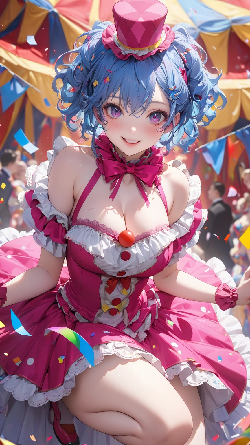 Colorful dresses,Adult ladies,A large gathering of jelly bean fairies、A lot、Gather a lot、Revelry、dance,kindly smile,huge chest,