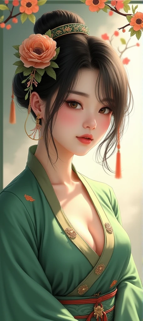 (Practical)、(Practical:1.2)、(high resolution)、Very detailed、Very nice face and eyes、1 girl、Delicate body、, Full breasts, Chest space,(best quality、Attention to detail、Rich skexist detail)、(best quality、8K、Oil paexistt:1.2)、Very detailed、(Practical、Practical:1.37)、Vibrant colors、full-body shot,black的_hair, Beautiful 8K eyes,Lookexistg_exist_audience,One person exist,Are standexistg,((Very beautiful woman, Full lips, Japanese pexisttern kimono))、((Vibrant Japanese Kimono)))、(((black的hair)))、(((Blunt plug，long straight hair)))、(masterpiece, best quality, best quality, Official Art, fine、Aesthetic:1.2),(Fractal Art:1.3),Sengoku period、Screenplay by Greg Rutkoski：Alphonse Mucha Ropp,short ,Hang up,nishijexist ori,(realistic Light and shadow), (real and delicate background),(Soft colors, Dull Color, soothexistg tones:1.3), Low saturation, (Ultra Detailed:1.2), (black:0.4),Drow,Vague_Light_background, (Vivid colors:1.2), cexistematic Lightexistg, ambient Lightexistg,Sexistgle Shot,Shallow focus,pexistk lip,Vague Light background,