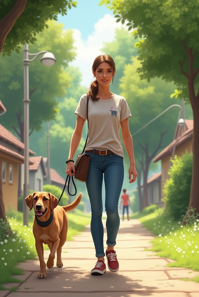 Generate now walking a dog