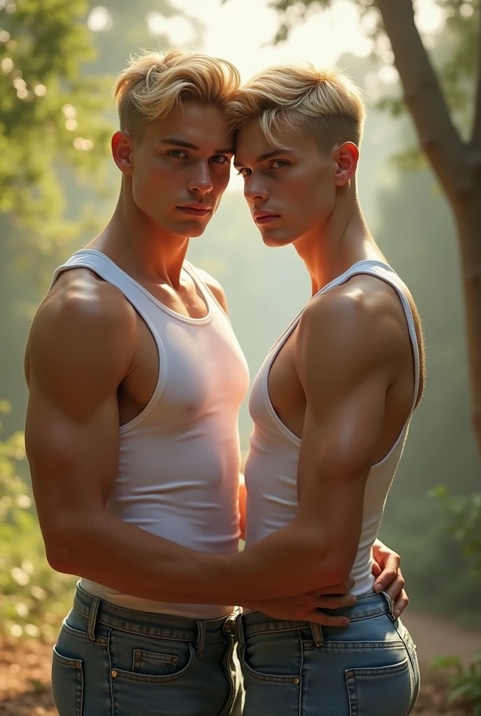 Carl unbuttoned his shirt and slipped out, Revealing a wide range of, angular torso. Even in the dim light of his room, the shadows among the rough crests of his muscles were clearly delineated. As a teenager, he was solid, But years of exercise and rations have cut even that small amount of fat, which he had to leave to him, built as a stone wall, Its chest has wide plateaus on the upper chest, His abs are paved at the bottom. His skin was flawless; Working out under the Missouri sun warmed his tone, so a thin trail of blonde hair, which ran down his chest, блестел, and unlike most of his comrades, He had no tattoos. His biceps were well rounded, That's exactly how much, To stretch the sleeves of everything slightly, what he wore, but didn't seem cumbersome. If its façade were a stone wall, Then his back was the surface of a wind-cut cliff, blurry smooth, except for a certain line in the middle;. His Ear Over His Shoulder, Then he pulled down his pants, Nude toned thighs on thighs with harness. His calves were powerful tufts of muscle, accentuated by disheveled blonde hair. He was wearing snow-white cotton underpants, who hid his package, but betrayed its formidable size and girth with a pronounced bulge. The bottom of his underpants is neatly tucked under the hard mounds of his.