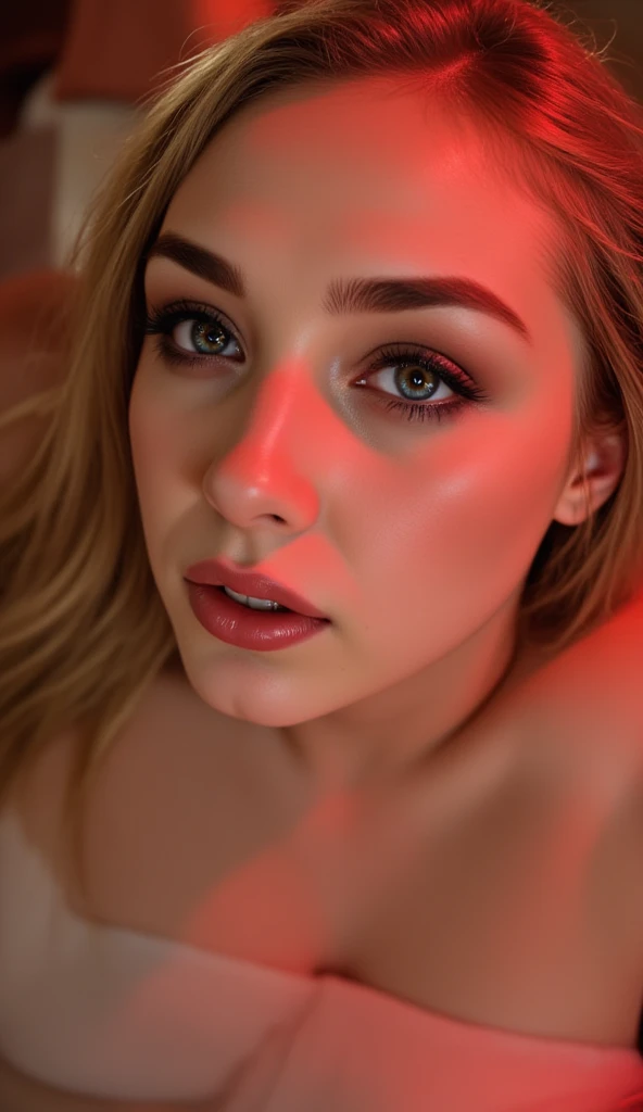 Best quality, 4K, high resolution, Masterpiece:1.2, super ultra detail, (Realistic, Photorealistic, photo-realistic:1.37), vibrant, Red and blue heterochromic eyes，Strong gaze，Mesmerizing eye contact，Fire-red iris，Dark blue shining stars，Shining pupils，Vivid colors，Portrait，Fantasy art，Magical red light，Ethereal beauty，Red color palette，Long yellow hair，Cloak like red, erotic Beautiful nudes, naked vagina, naked ass, shows ass realistic style, nsfw, snow vagina naked ass, naked ass, naked ass naked ass, naked ass 