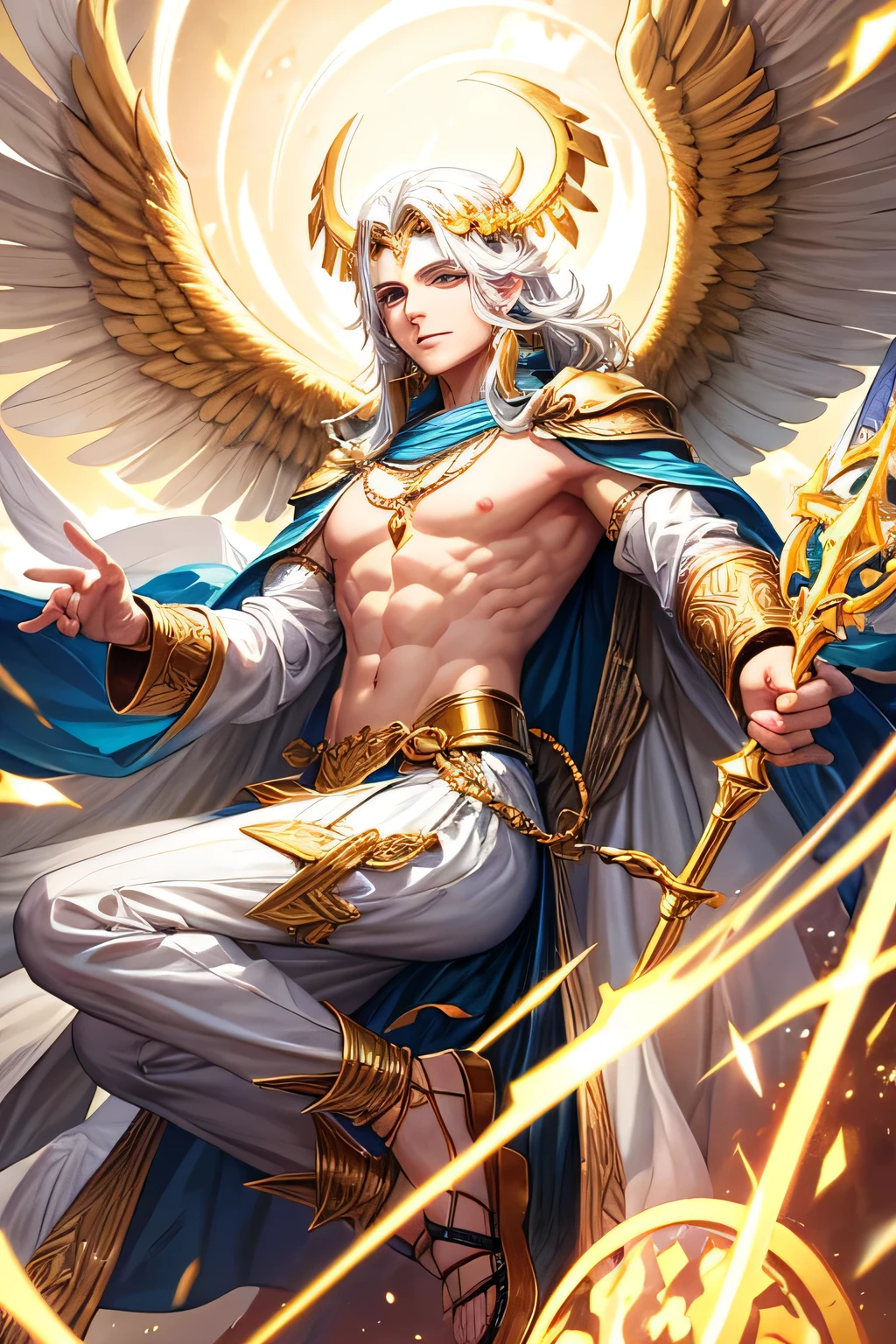 God。Zeus。Hands outstretched。God of mythology。