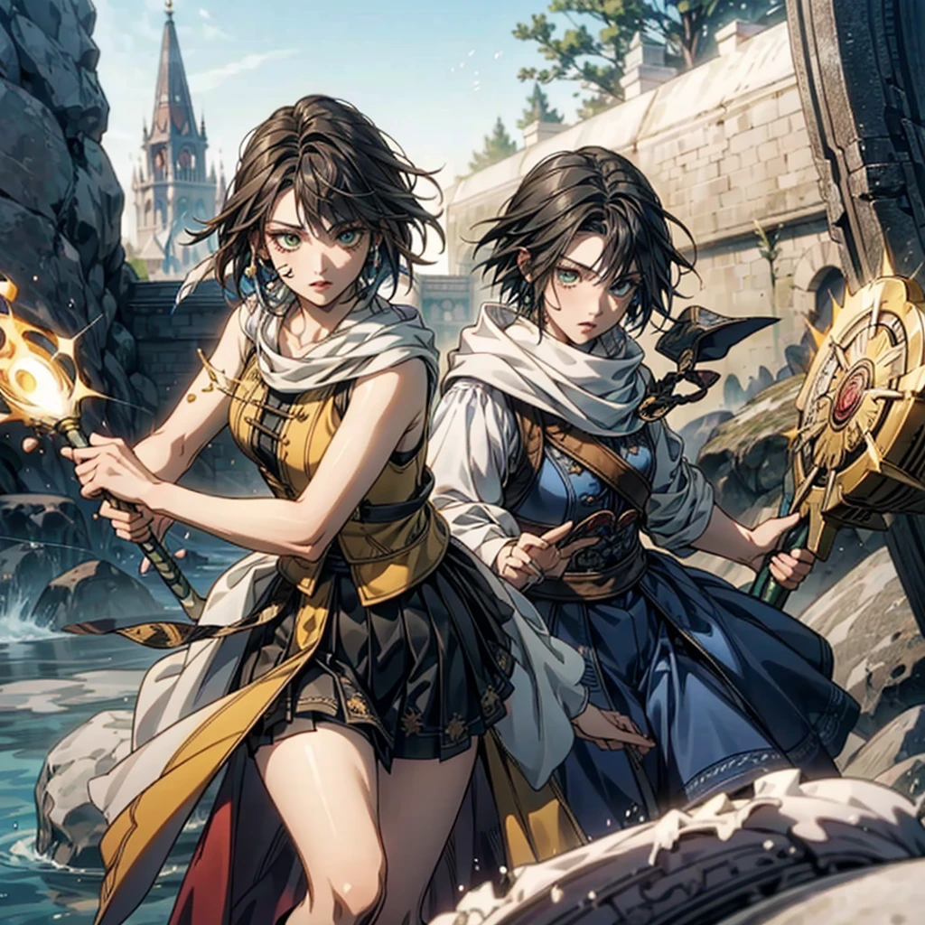 personagens de anime em um campo com um fundo de céu, anime arte principal, Anime isekai popular, capa de anime, visual principal do romance visual, isekai, anime em estilo fantasia, arte da capa da novela leve, visual principal do anime, arte principal, 2 0 2 1 anime, official visual principal do anime, visual principal do anime”, arte principal anime sharp focus, 25 melhores séries de anime de fantasia. Extremely detaild, intricate, 8K, HDR, natural light, cinematic lighting, masterpiece-anatomy-perfect, ultra HD, Space Battlefield, Unreal Engine, RAW photo, metallic, professional, ultra-fine painting, perfect body proportions, anatomically correct, uhd, real texture material, Anti-Aliasing, FKAA, TXAA, RTX, SSAO, Post Processing, Post Production, Tone Mapping, CGI, VFX, SFXHyper maximalist, Volumetric, ultra photorealultra-detailed intricate details