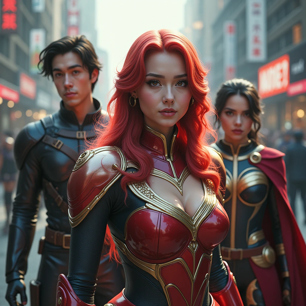 Create an AI-generated image that encapsulates the dynamic world of cosplay_movies in a visually stunning and conceptually rich manner. The image should showcase a diverse array of characters from popular movies transformed into intricate and detailed cosplay costumes, blending elements of fantasy, science fiction, and adventure genres.
Emphasize the creativity and craftsmanship involved in cosplay by highlighting intricate details such as elaborate costumes, props, and makeup. Incorporate a variety of characters from different movies to showcase the breadth and depth of the cosplay_movies genre.
Incorporate elements that resonate with current trends in cosplay_movies, such as gender-bending characters, mashup costumes, and original interpretations of iconic movie scenes. Infuse the image with a sense of excitement and energy, capturing the passion and dedication of cosplayers who bring these characters to life.
Consider the use of vibrant colors, dynamic poses, and expressive facial e