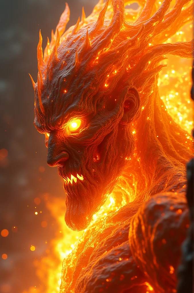 elemental burning wolf head
