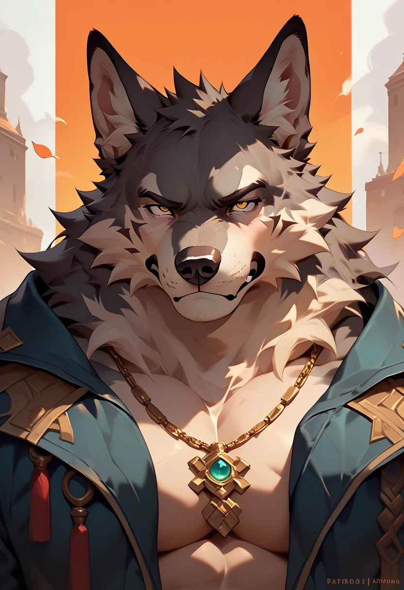 big wolfdog, black, gold eye, sad face