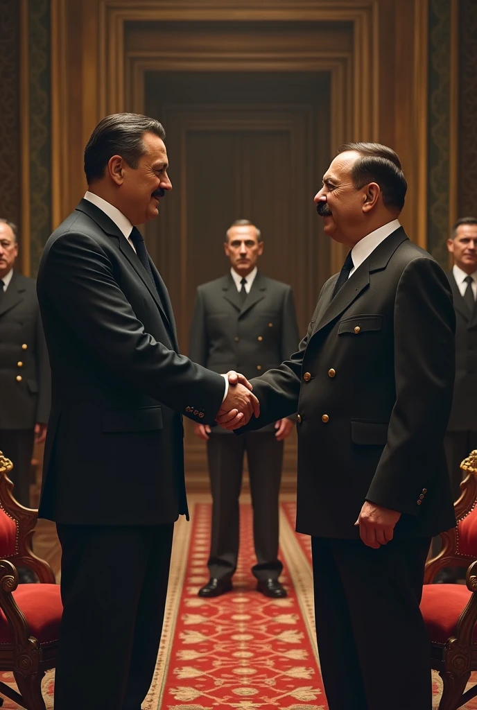 ?????? and Musumimi shaking hands