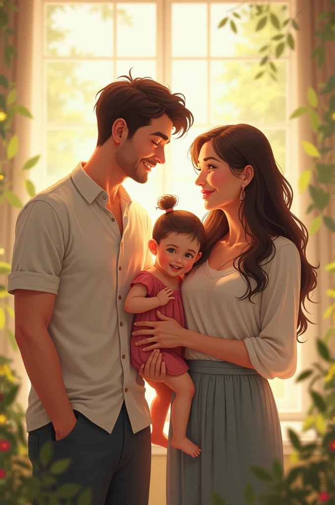 Husband and wife or two children 