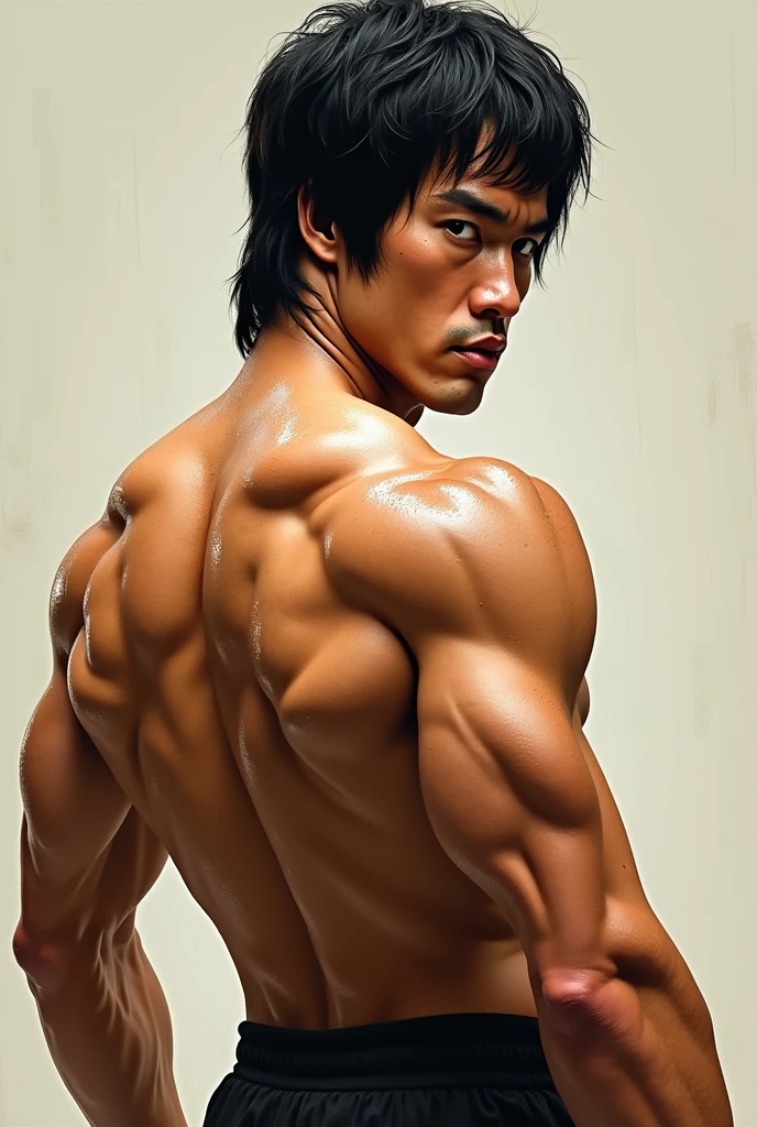 Li Shang, Mulan, top quality, (photorealistic: 1.4), handsome young man, smirking, wearing nothing, completely naked, Chinese traditional tent, mountain background, detailed, best quality, 8k, Age 18，boy，Shirtless，fortitude，Raised butt，muscle man，fortitude，k hd，artwork of a，Be red in the face, bubble butt, tight ass, moaning, back view, naked