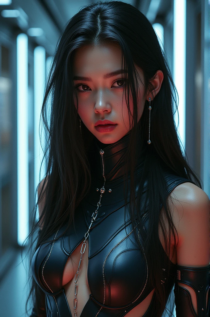 1girl, jennie black pink, crop top, blue jeans, detailed face, beautiful detailed eyes, beautiful detailed lips, extremely detailed facial features, longeyelashes, closeup portrait, intricate details, high quality, 8k, hyperrealistic, photorealistic, realistic lighting, vivid colors, dramatic lighting, cinematic, elegant, beautiful