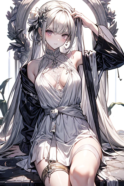 Masterpiece, Best, Night, Full Moon, 1 Female, Mature Woman, Chinese Style, Ancient China, Elder Sister, Royal Sister, Cold Face, Expressionless, Silver White Long Haired Woman, Pale Pink Lips, Calm, Intellectual, Three Belts, Gray Hitomi, Assassin, Dagger, Flower Ball Background, Strolling Street Masterpiece, Needle, Night, Full Moon, 1 Female, Mature Woman, Chinese Style, Ancient China, Elder Sister, Royal Sister, Cold Face, Expressionless, Silver White Long Haired Woman, Pale pink lips, calm, intellectual, three belts, gray pupils, assassin, dagger, flower ball background, street view, white-haired catwoman, Hanfu, cat ears, cat tail