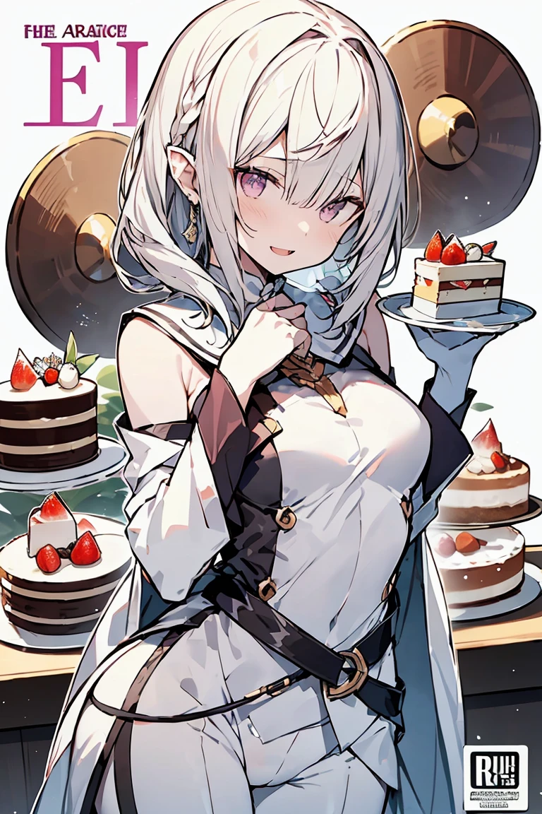 (small breasts:1.2), (perky chest:1.2), (pointed chest:1.2), (Pudding cake magazine cover:1.3),(from above:1.0),(fromside:0.9),masterpiece, 1girl, Amazing Cleavage:1.1, thin waist, optimum,tmasterpiece,hight resolution,best qualtiy,hyper HD,super detailing,awardwinning,16 K,solo,(The upper part of the body),anatomy correct,Beautiful cyberpunk girl,Cowboy Shot,cute face,a blond,Longhaire,Twin-tailed,Braids, Hairline,(scarlet eyes),long eyelasher,Hanging eye corners,White skin of the,shoot from the side, ((see through camisole:0.1)), ((Sheer nipples:1.0)),Rocket Tits,(Slim body),smile,seductive weak smiling,(with sparkling eyes and a contagious smile),open mouth, Looking at Viewer