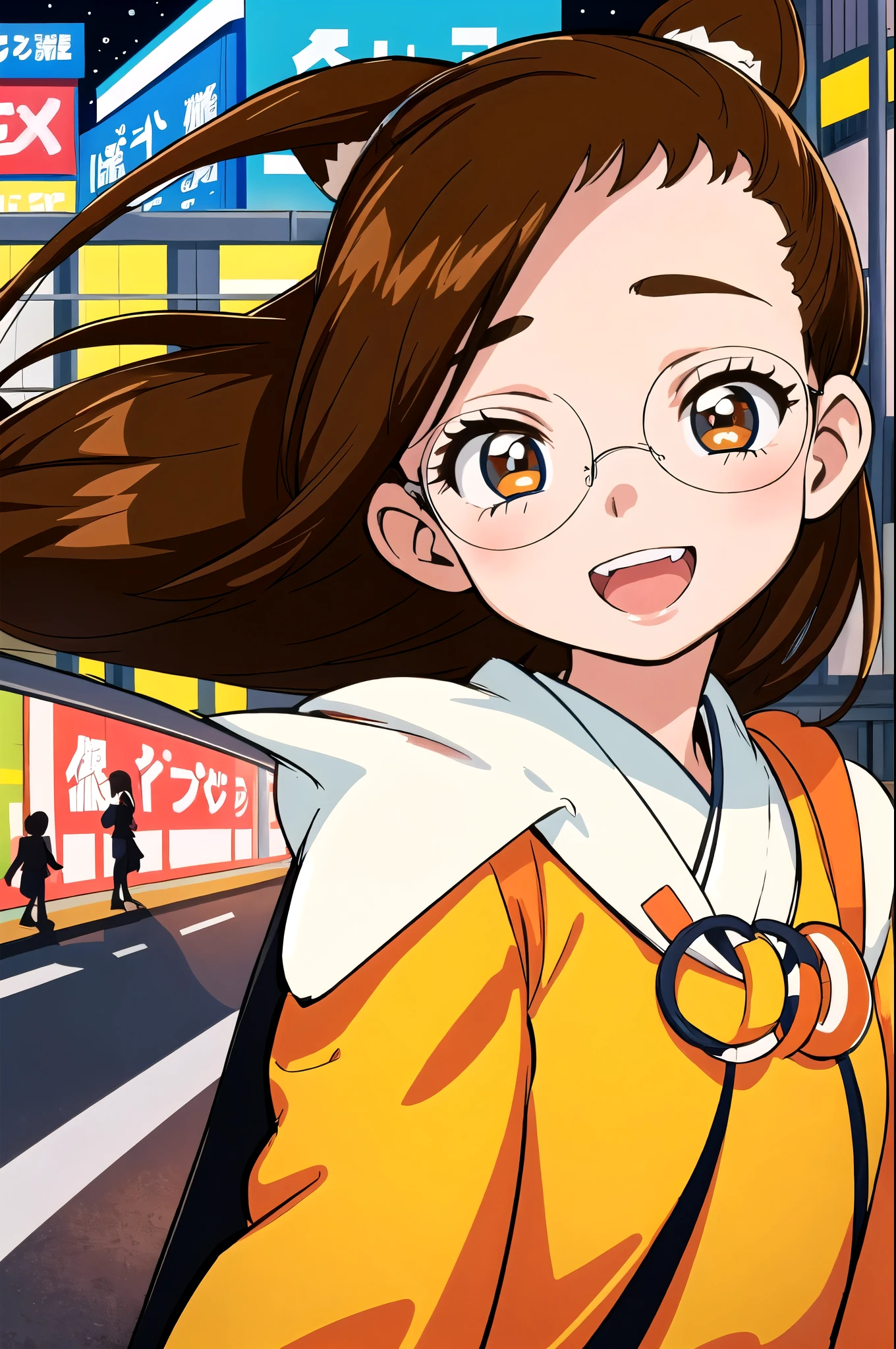 (masterpiece,  top quality:1.1), ( pop art style), Flat Color ,(One ), cute face,Tween, have a nice trip ,(Tokyo at Night，  driving on the Metropolitan Expressway ,Battle of   driving on the Metropolitan Expressway )，Japan,  beautiful detailed scenery ,  beautiful lighting arranged in an orderly manner, so happy, dynamic pose ,PORTRAIT PHOTO ,  sharp, illustrations：I can&#39;t read,


