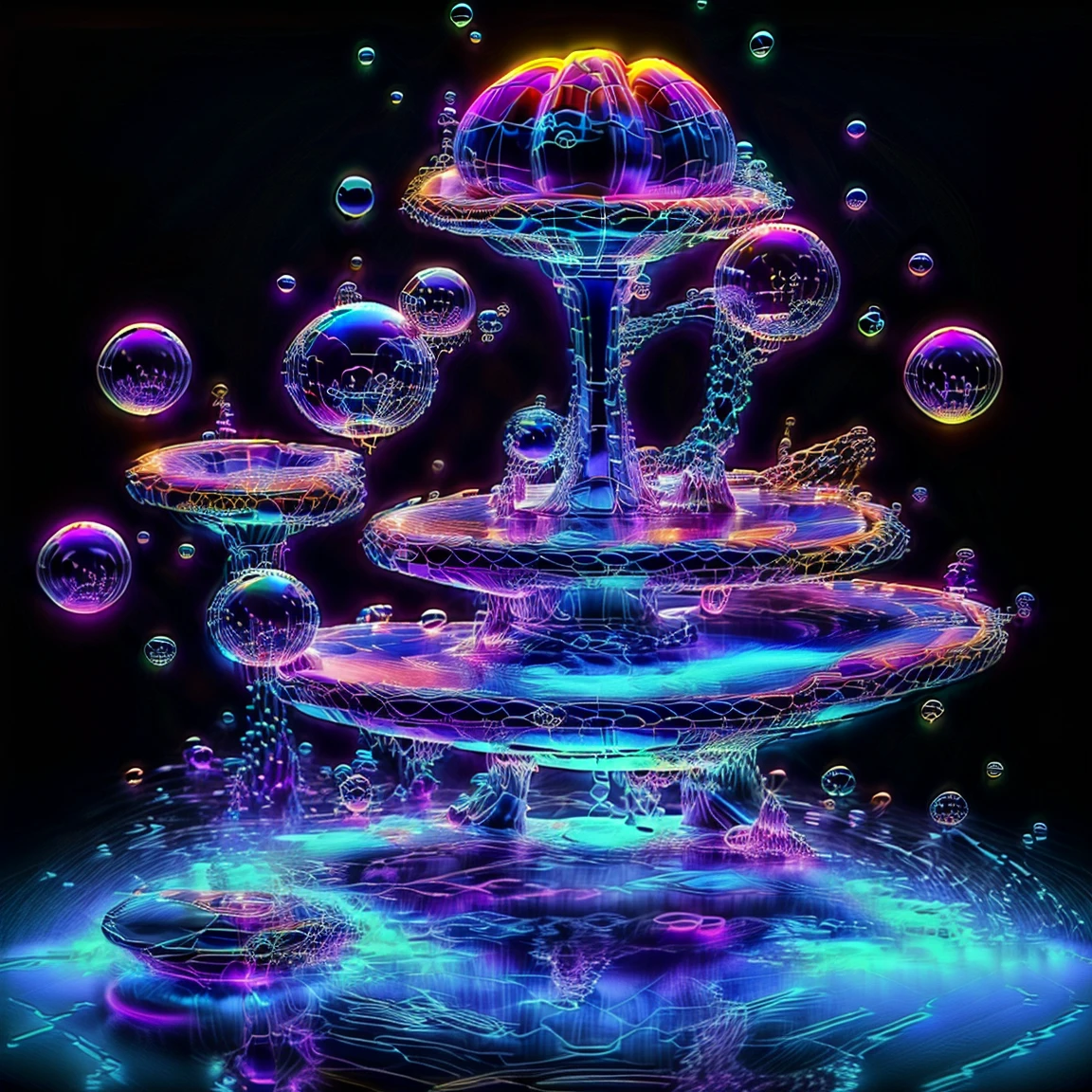 A close up of beautiful bubbles floating on top of each other, LSD, DMT imagery. octane render, psychedelic droplets of water, abstract liquid, and intricate rainbow art. octane render, black 3d fluid simulation,  ethereal bubbles, swirling liquids, and highly detailed, octane render, reflective rainbow bubbles, twisted colors inside of glass spheres, Psilocybin Dream inside an amazing image of light emerging from colors in a shimmering glass morphing out of colors, bright neon and fluorescent colors,very bright, vibrant colors, perfectly formed and symmetrical reflective bubbles and spheres, attention to detail with these beautiful bubbles and spheres, Extreme Hallucinations in a gorgeous piece of  psychedelic digital artwork, Stunning, pixel art, tripped out colors, 4d mandelbulb psychedelics, glass like psychedelic landscape, intricate rainbow environment, psychedelic underwater brightness and glow with neon colors, glowing colors twist inside of translucent glass spheres and bubbles with light and color reflecting off of both in bright fluorescent colors, psychedelic trip, fluorescent and neon aesthetic, psychedelic vibrant colors, bright psychedelic paint splattered backgrounds,swirling spirals and vortex, bright vibrant colors popping out from 3d glass spheres, Rotational Symmetry, Pixel Assets, Portrait photography, Surrealism, Photorealistic, Hyperdetailed, Glass Morphism, Digital Art, Sparkle, Optical Illusion, Glowing Light, Reflective Light, Overexposure, Backlighting, Depth Of Field, Spheres and bubbles show perfect Symmetry, UHD, High Details, High Quality, Super Detailed, Full Focus, Awe inspiring, Shockingly unique wallpaper art, Breathtaking, Indescribably Beautiful, Heaven sent images, Best Quality, Award Winning, MasterpieceA close up of beautiful bubbles floating on top of each other, LSD, DMT imagery. octane render, psychedelic droplets of water, abstract liquid, and intricate rainbow art. octane render, black 3d fluid simulation,  ethereal bubbl