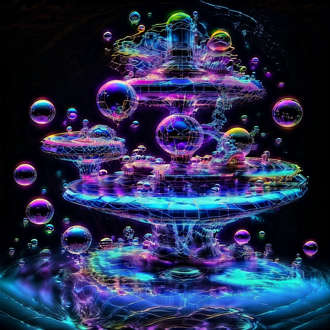 A close up of beautiful bubbles floating on top of each other, LSD, DMT imagery. octane render, psychedelic droplets of water, abstract liquid, and intricate rainbow art. octane render, black 3d fluid simulation,  ethereal bubbles, swirling liquids, and highly detailed, octane render, reflective rainbow bubbles, twisted colors inside of glass spheres, Psilocybin Dream inside an amazing image of light emerging from colors in a shimmering glass morphing out of colors, bright neon and fluorescent colors,very bright, vibrant colors, perfectly formed and symmetrical reflective bubbles and spheres, attention to detail with these beautiful bubbles and spheres, Extreme Hallucinations in a gorgeous piece of  psychedelic digital artwork, Stunning, pixel art, tripped out colors, 4d mandelbulb psychedelics, glass like psychedelic landscape, intricate rainbow environment, psychedelic underwater brightness and glow with neon colors, glowing colors twist inside of translucent glass spheres and bubbles with light and color reflecting off of both in bright fluorescent colors, psychedelic trip, fluorescent and neon aesthetic, psychedelic vibrant colors, bright psychedelic paint splattered backgrounds,swirling spirals and vortex, bright vibrant colors popping out from 3d glass spheres, Rotational Symmetry, Pixel Assets, Portrait photography, Surrealism, Photorealistic, Hyperdetailed, Glass Morphism, Digital Art, Sparkle, Optical Illusion, Glowing Light, Reflective Light, Overexposure, Backlighting, Depth Of Field, Spheres and bubbles show perfect Symmetry, UHD, High Details, High Quality, Super Detailed, Full Focus, Awe inspiring, Shockingly unique wallpaper art, Breathtaking, Indescribably Beautiful, Heaven sent images, Best Quality, Award Winning, MasterpieceA close up of beautiful bubbles floating on top of each other, LSD, DMT imagery. octane render, psychedelic droplets of water, abstract liquid, and intricate rainbow art. octane render, black 3d fluid simulation,  ethereal bubbl