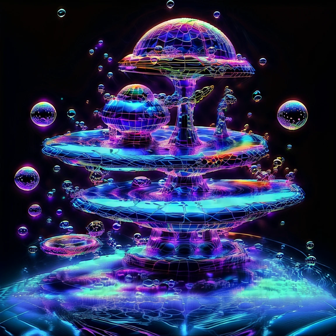 A close up of beautiful bubbles floating on top of each other, LSD, DMT imagery. octane render, psychedelic droplets of water, abstract liquid, and intricate rainbow art. octane render, black 3d fluid simulation,  ethereal bubbles, swirling liquids, and highly detailed, octane render, reflective rainbow bubbles, twisted colors inside of glass spheres, Psilocybin Dream inside an amazing image of light emerging from colors in a shimmering glass morphing out of colors, bright neon and fluorescent colors,very bright, vibrant colors, perfectly formed and symmetrical reflective bubbles and spheres, attention to detail with these beautiful bubbles and spheres, Extreme Hallucinations in a gorgeous piece of  psychedelic digital artwork, Stunning, pixel art, tripped out colors, 4d mandelbulb psychedelics, glass like psychedelic landscape, intricate rainbow environment, psychedelic underwater brightness and glow with neon colors, glowing colors twist inside of translucent glass spheres and bubbles with light and color reflecting off of both in bright fluorescent colors, psychedelic trip, fluorescent and neon aesthetic, psychedelic vibrant colors, bright psychedelic paint splattered backgrounds,swirling spirals and vortex, bright vibrant colors popping out from 3d glass spheres, Rotational Symmetry, Pixel Assets, Portrait photography, Surrealism, Photorealistic, Hyperdetailed, Glass Morphism, Digital Art, Sparkle, Optical Illusion, Glowing Light, Reflective Light, Overexposure, Backlighting, Depth Of Field, Spheres and bubbles show perfect Symmetry, UHD, High Details, High Quality, Super Detailed, Full Focus, Awe inspiring, Shockingly unique wallpaper art, Breathtaking, Indescribably Beautiful, Heaven sent images, Best Quality, Award Winning, MasterpieceA close up of beautiful bubbles floating on top of each other, LSD, DMT imagery. octane render, psychedelic droplets of water, abstract liquid, and intricate rainbow art. octane render, black 3d fluid simulation,  ethereal bubbl