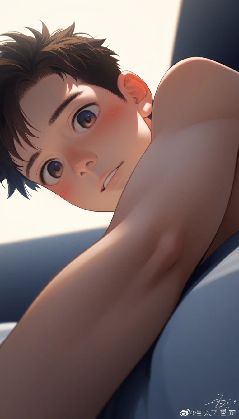 a handsome cute kiid little young boy 5yr,SHOTA,delicious expression,blush,messy short hair,brown hair,from below,in bedroom,kiid face,half naked,sex anal,fullbody,hd,4k,8k,dynamics lighting,perfect lighting,realistic,16k,hd lighting,realistic lighting,perfect shadows,realistic shadows,perfect face