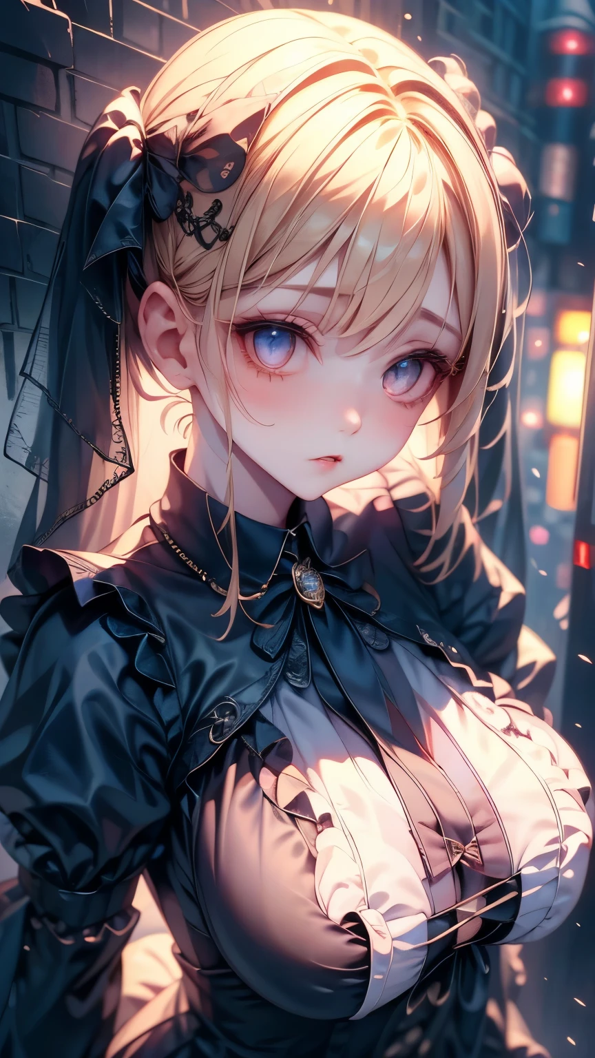  top quality, masterpiece, big boobs, ( Big Breasts),  Detailed Skin Textures , DETAILED CLOTH TEXTURE,  detailed face ,  super detailed, 8k,  intricate details on collared dress,  1 girl, 30 years old,  High Contrast,  High Definition Eyes ,  blondes