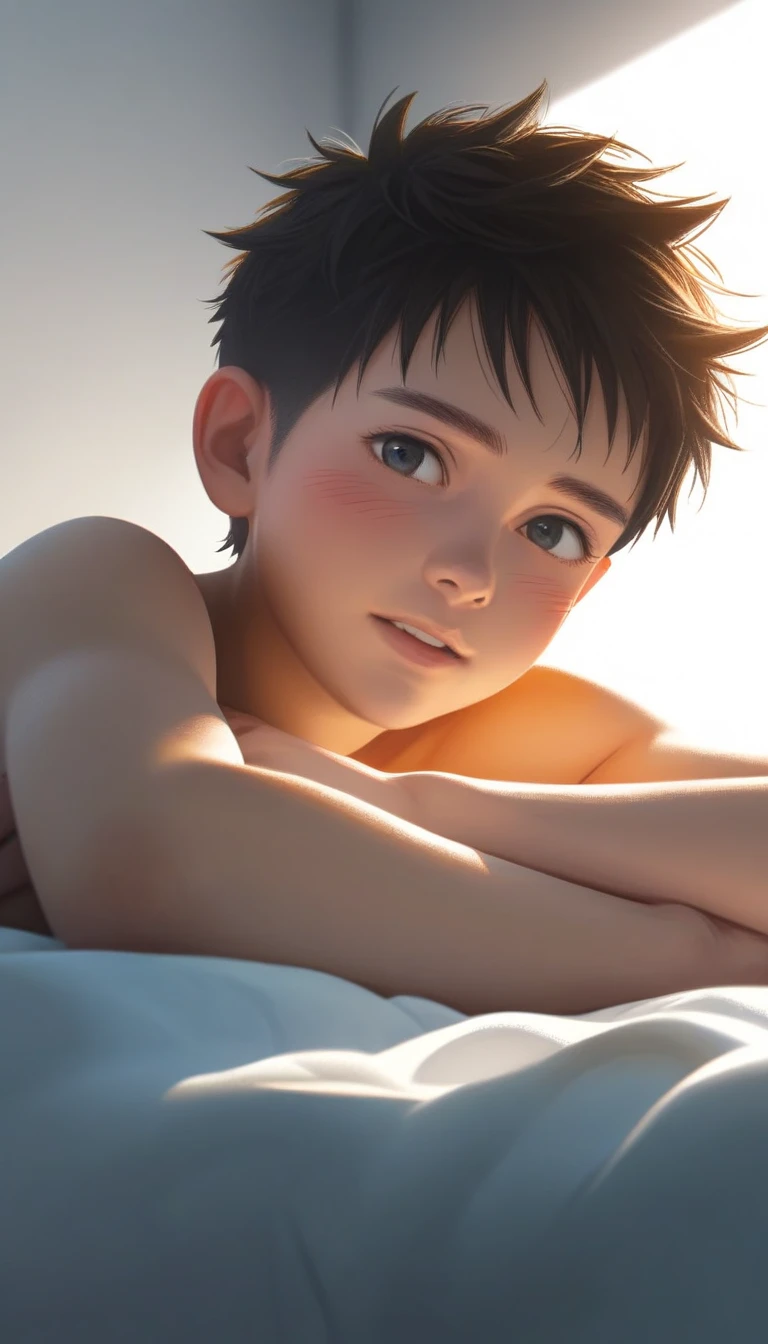 a handsome cute kiid little young boy 5yr,SHOTA,delicious expression,blush,messy short hair,brown hair,from front,in bedroom,kiid face, naked,sex anal,fullbody,hd,4k,8k,dynamics lighting,perfect lighting,realistic,16k,hd lighting,realistic lighting,perfect shadows,realistic shadows,super realistic,hyper realistic,perfect face