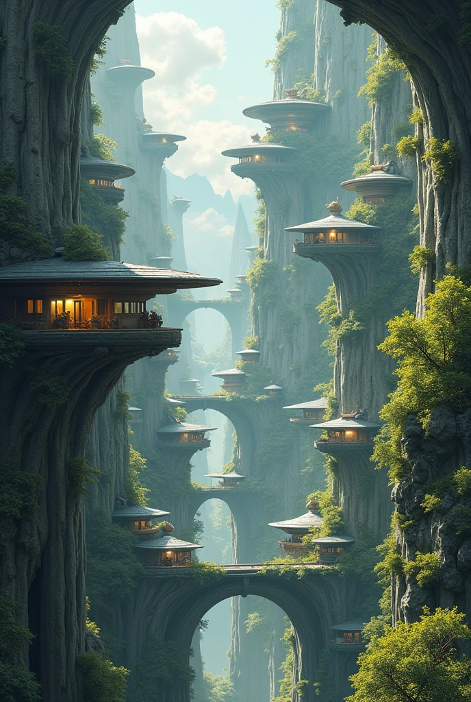 Future Column A highly detailed illustration of a futuristic city,A future city with ...