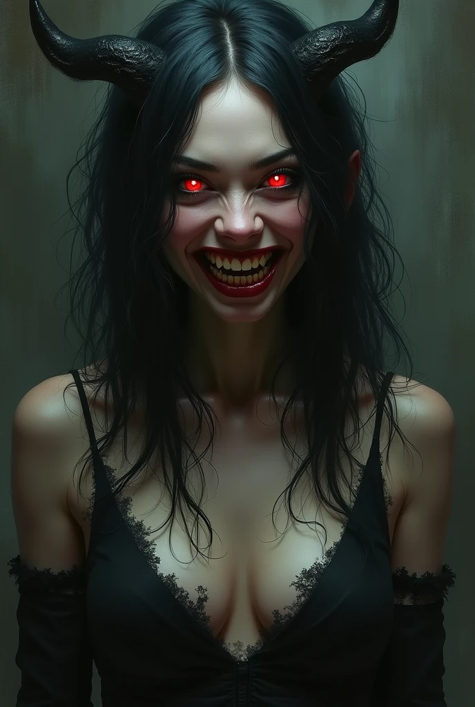 In the city of Sinistria, where mystery and darkness intertwine, lives a girl named Lilith. With long black hair and piercing eyes, she hides a dark secret. Lilith is a brilliant mind but deeply disturbed, deriving sadistic pleasure from manipulation and control.
On a stormy night, she walks through deserted streets, laughing maniacally as the rain washes the blood from her hands. Her expression is one of pure joy as she observes the chaos she has created. Lilith is a master of disguise, able to transform from a sweet and innocent girl into a terrifying figure in the blink of an eye.
She takes delight in others' suffering, creating intricate mind games for her victims, often leaving them in a state of confusion and despair. Her magnetic charm attracts those who unknowingly become pawns in her twisted game.