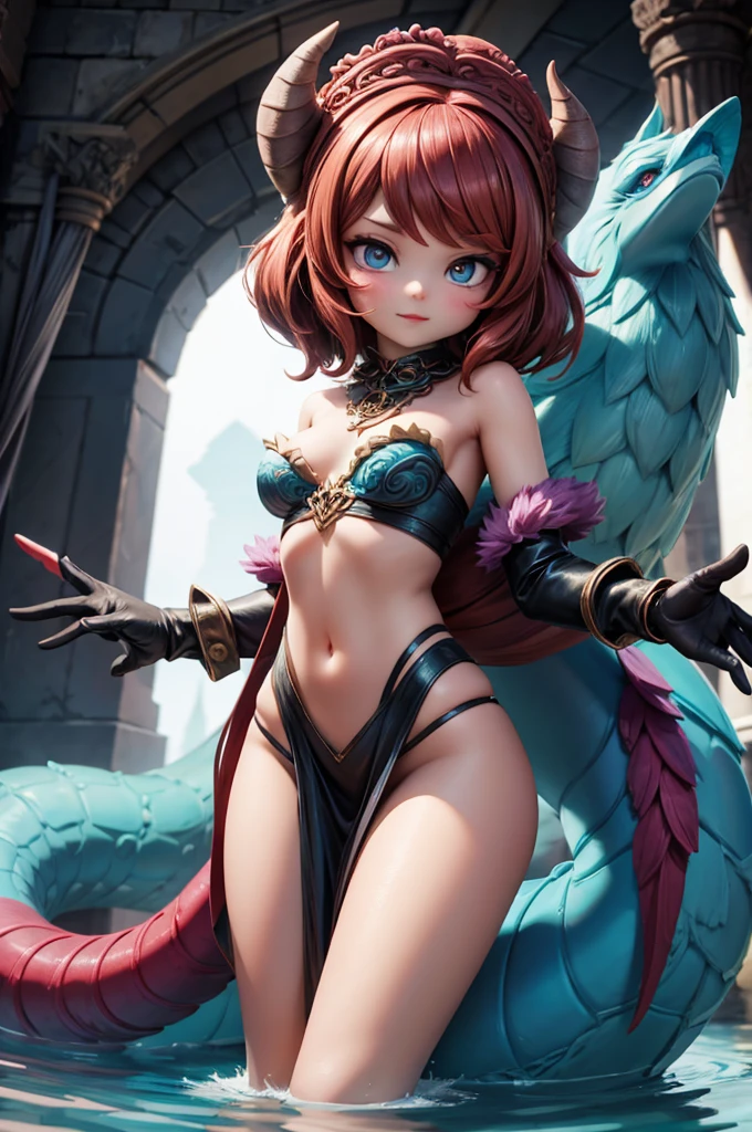 A sexy young water dragon girl with Asian features, charming girl Full body detailed anatomy, perfect face details,((brown skin tone texture)) ( tomboyish braided styles), with colorful tattoos, (( wearing illuminating a dragon helmet))( having a long dragon tail)(( wearing transparent  illuminating dragon costume sexy full body detailed anatomy )), wearing illuminating  transparent two piece dragon details on skin, wearing dragon like skin texture body, lifting up plump pussy , wavy short illuminating orange gemstone hairstyles from the flow water, ((having frog suit instead of feet))( reptile ears))(reptile suit skin arms, torso, bottom, face, neck, shoulder & legs))((showing face near camera)) (accurate details of hands & fingers)) Exposed hard big errect nipples, open legs squat position, exposed pussy line, exposed panties, exposed pussyline, smiling with teeth exposed. Sparkling gray eyes, charms, face details & fucos skin tone texture, swimming under the  atmosphere swamps area creating air bubles with captivating different lighting effects around the background, showing small dragon, fish, turtle, reptiles, bubbles of air for accurate background masterpiece ((with illuminating transparent ruby crystal gemstone dragon like scales skin textured all over her body)) ((with gills))((holding illuminating a treasure spear)) full details of accessories and props))swimming with ocean current waves under the sea,( many different perspective view character profile, front view, side view, rear view, of same face & clothing girls posing  angle))(( perfect details of dragon body and dragon feet and arms  anantomy))
