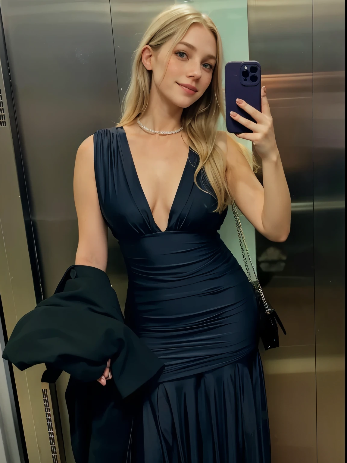 mulher, americana, 25 anos, pale skin and freckles, olhos cinzas, nariz delicado, soft and delicate lips, Cabelo blondie cinza longo e ondulados, sorriso meigo