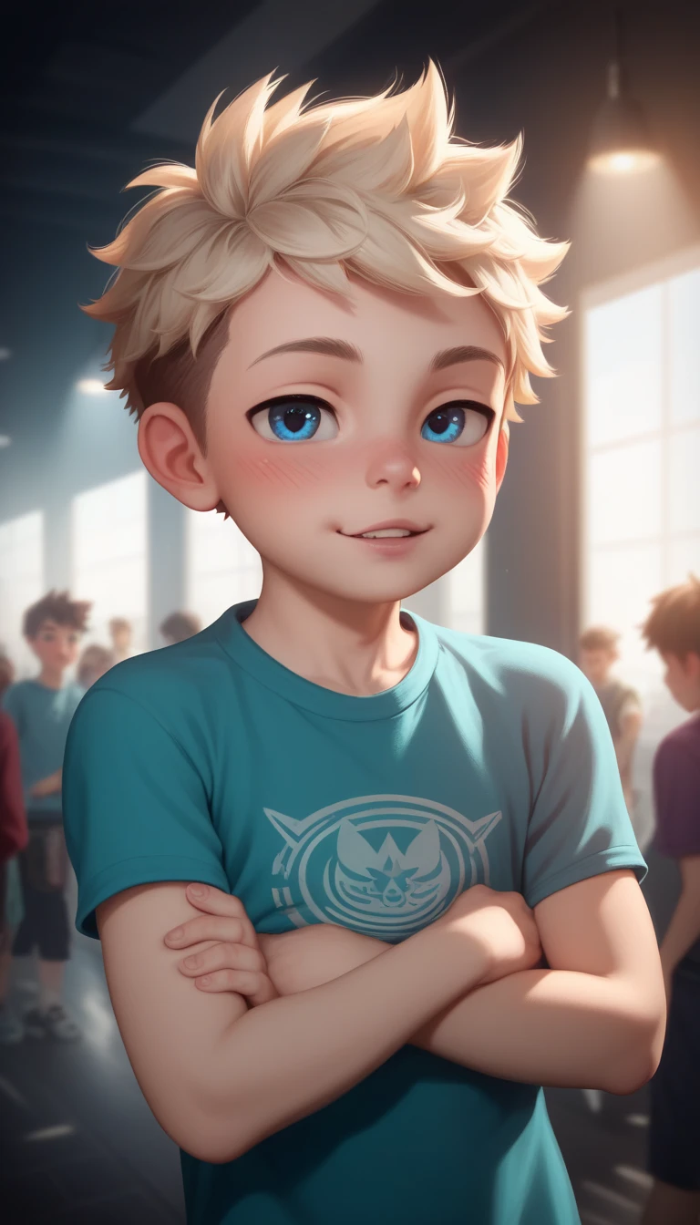 a handsome cute shota little young boy 5yr,SHOTA,delicious expression,blush,messy short hair,blond hair and blue eyes,from front,in public parade LGBTQ,shota face,half naked,fullbody,hd,4k,8k,dynamics lighting,perfect lighting,realistic,16k,hd lighting,realistic lighting,perfect shadows,realistic shadows,super realistic,hyper realistic,perfect face