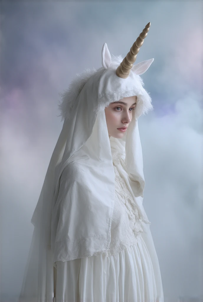 Virgin Mary, surrealisra ,  unicorn hat