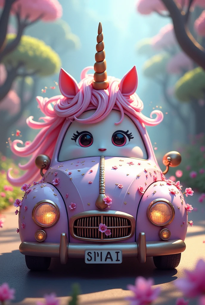<lora:Tortoise_Tank_SDXL:1> a cute trtsetnk tank disguised as a unicorn in a lush green forest <lora:Cute_3D_Cartoon:1>
