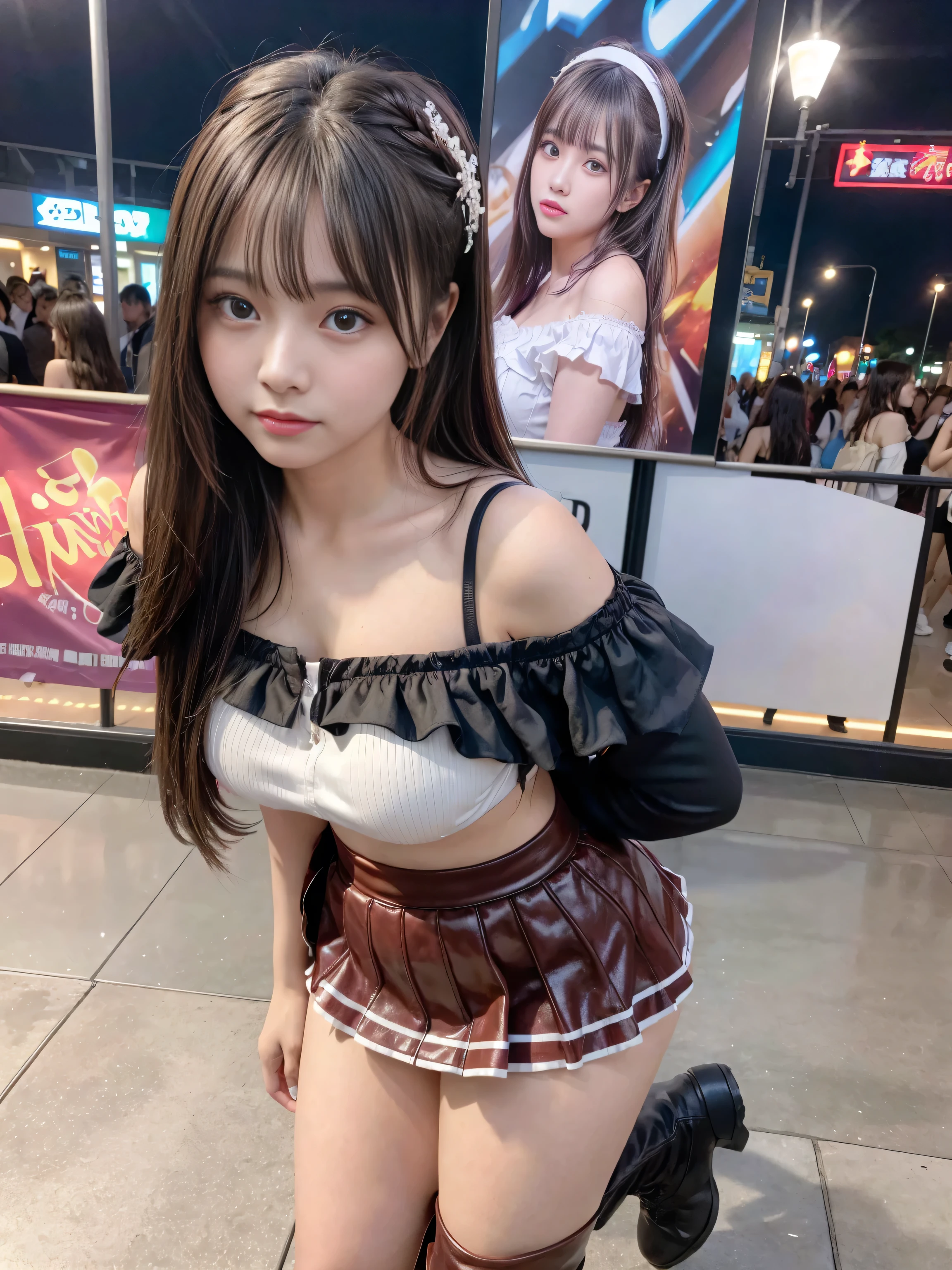 ((Best Quality, 8k, Masterpiece: 1.3)), Focus: 1.2, Perfect Body Beauty: 1.4, Buttocks: 1.2, ((Layered Haircut, Flat Chest: 1.2)), (Rain, Street:1.3), Bandeau Dress: 1.1, Highly Detailed Face and Skin Texture, Fine Eyes, Double Eyelids, Whitened Skin, Long Hair, (Shut Up: 1.3), Full Body