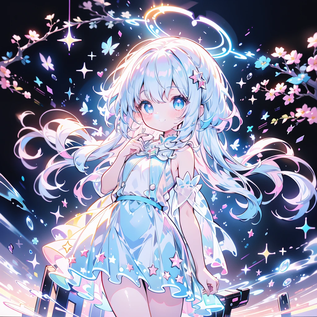Kizi，whaite hair，eye glitter，Hosiery，Dazzle