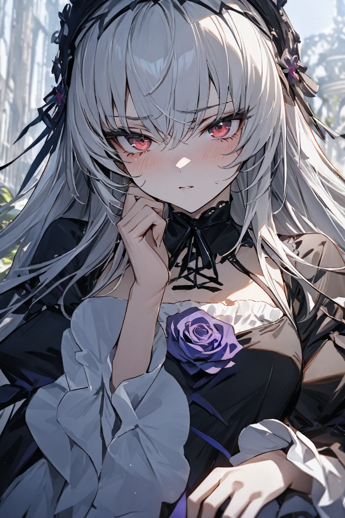 ((((masterpiece)))), ((((Best Quality)))), High resolution,4K,8k,,ローゼンメイデン,suigintou,fine grain,Detailed face,action、so beautiful、Beautiful Skin、Beautiful and detailed eyes、