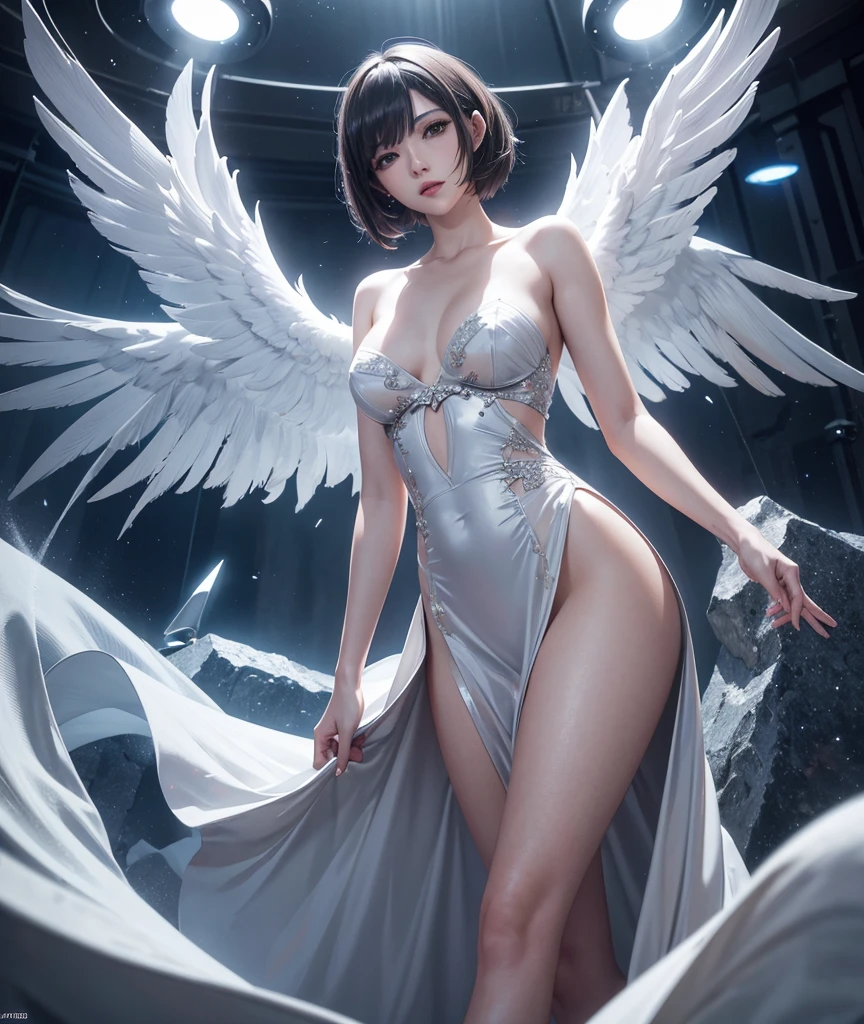 Angel, \  atlus\,   Best Aesthetic Performance ,   A fascinating and glamorous world  ,   Cinematic Lighting ,   ray tracing ,   ray tracing ,   high detail, Afterimage , masterpiece,  top quality,   super detailed, 4K,   super high resolution , 8k