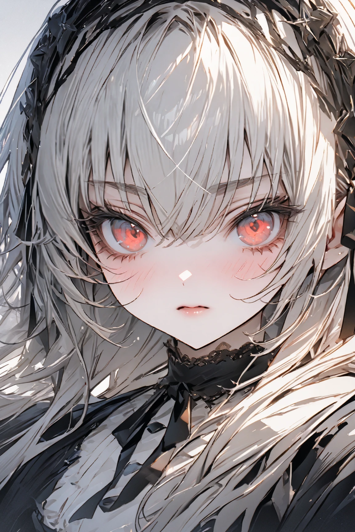 ((((masterpiece)))), ((((Best Quality)))), High resolution,4K,8k,,ローゼンメイデン,suigintou,fine grain,Detailed face,action、so beautiful、Beautiful Skin、Beautiful and detailed eyes、