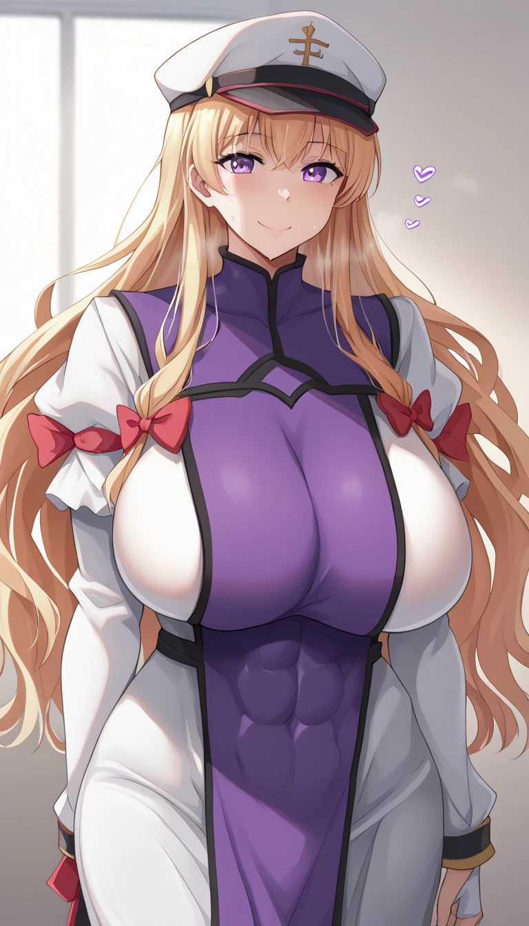  top quality, masterpiece,  high definition , Alone, {yakumo_Connection_East:1.15},  blondes_hair, ribbon, hin, length_hair, pain_ cap, hin_ribbon, red_ribbon, smile, white_ headwear , 前hair, bow, chest,  Purple _eye, hair_Betweens _eye, hair_bow, Tabard,  upper_body, big_chest, very_length_hair,  1 girl,  dress,  on AM_in_viewer, Simple_background, white_background, white_ dress, length_sleeve , red_bow,  side lock , , closure_mouth, gap_\(East\), ふくらんinいる_sleeve 、  zzz c up  , 爆発的なchest,特大の Big Breasts,Big Breasts, Big Breasts,超Big Breasts, supermilk ,big Breasts,big Breasts,Big Breasts,Big big breasts,bigger breasts,big,セクシーな大きなシリコンの Big Breasts,セクシーなビッグサイズのシリコン製Big Breasts,  saggy breasts during pregnancy,((垂れ下がった Big Breasts)),((重く垂れた Big Breasts:1.８))、猥褻な身body,Fat ,, エロマンガスタイルのbody、  mature adult-like body steam、 Ser's Huge  、 Ser's Huge  、  s up er exaggerated  、 extra large、 over covered ,  Hidden Breast Erection  、  abs、(masterpiece,  top quality, 超 high definition ), 2girls, Yakumo Purple, [モブ cap, ロング blondesのhair , hair ribbon, ( Purple のラテックススーツ), Clothes fit snugly,  latex has a strong metallic luster , Glossy feel, Sparkling, sweat, steamy,  all over the body is lukewarm, ラテックス Purple Tabard, Big Breasts, Glossy feel, Anime Face,  cute face, 巨大なchest, nsfw, , chestのクローズアップ,  face each other, looking at viewer、