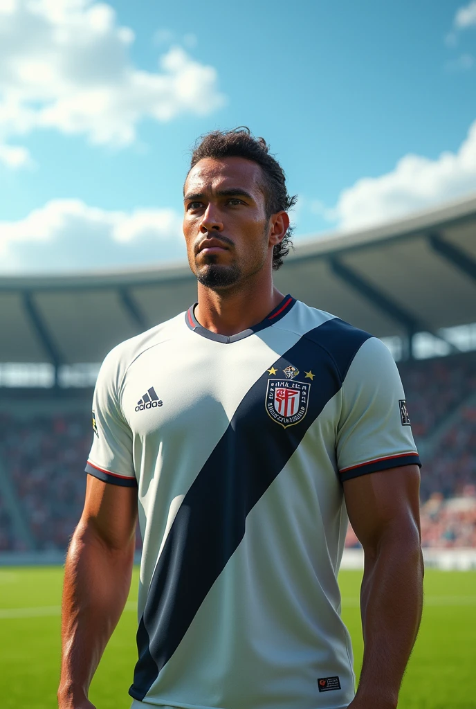 white and black interclass football shirt