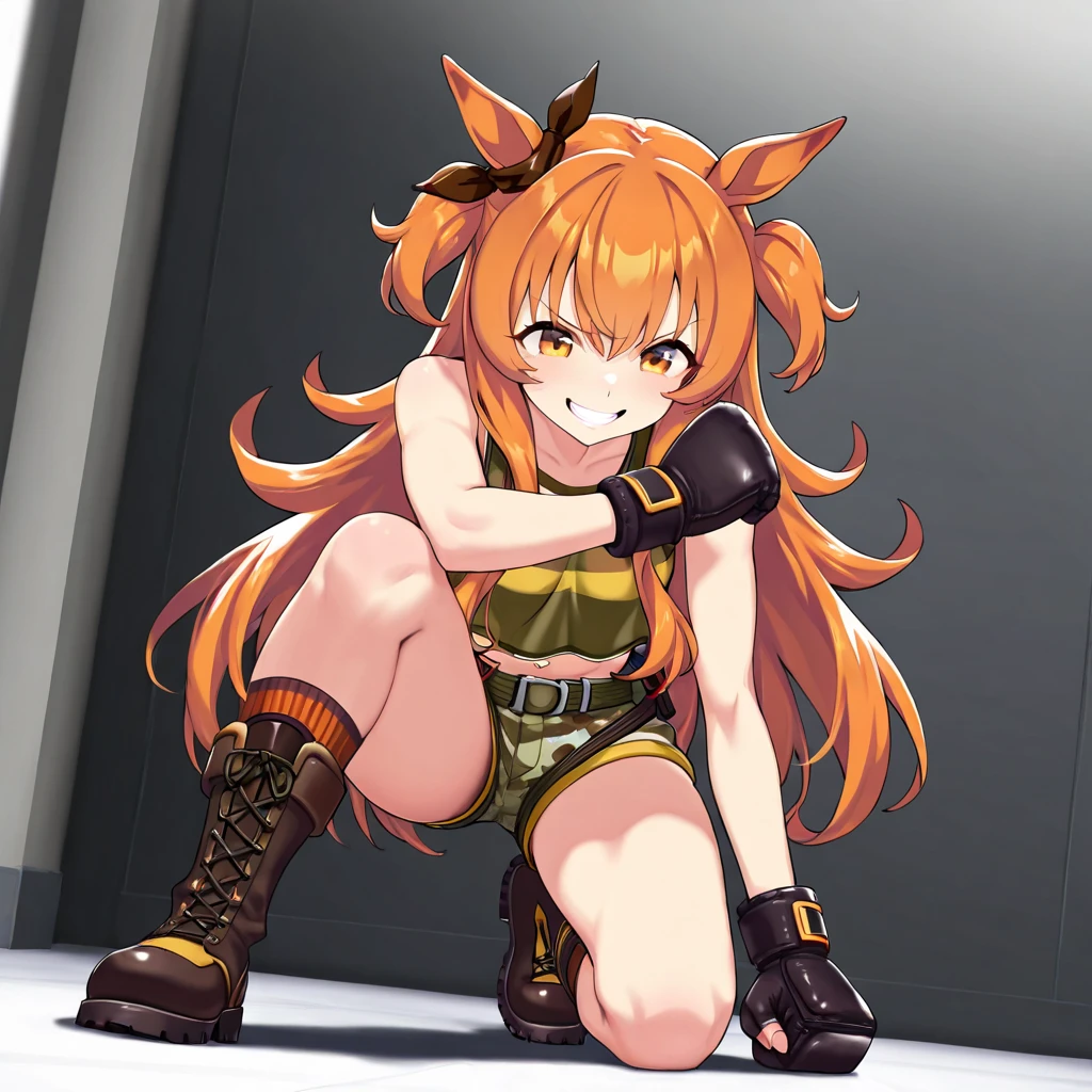 ((masterpiece,best quality)), high resolution, ultra detailed,8k,16k,detailed background, perfect lighting,detailed beautiful eyes, 1girl,solo,embarrassed,blush,steam, heavy breathing,look at viewer,saliva,(naughty smile:1.2),(open mouth,oral,spread mouth:1.3),drivel,oral focus,(from above:1.2),from front, be breathless,show mouth,sweat,fisheye lens,stick tongue out,fair skin,flat chest,(short body,10years old,short legs and arms,slender,short stature:1.3),over size head,classroom,(mayano topgun,orange horse ear,orange long hair,two side up,brown eyes,black ribbon:1.3),pale color